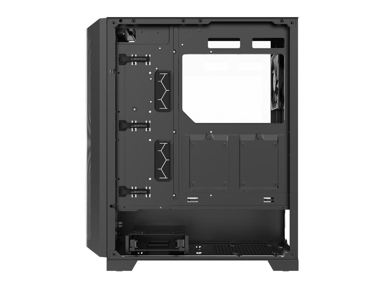 MONTECH SKY ONE LITE ATX Gaming Computer Case with 3 High Airflow Fans ...