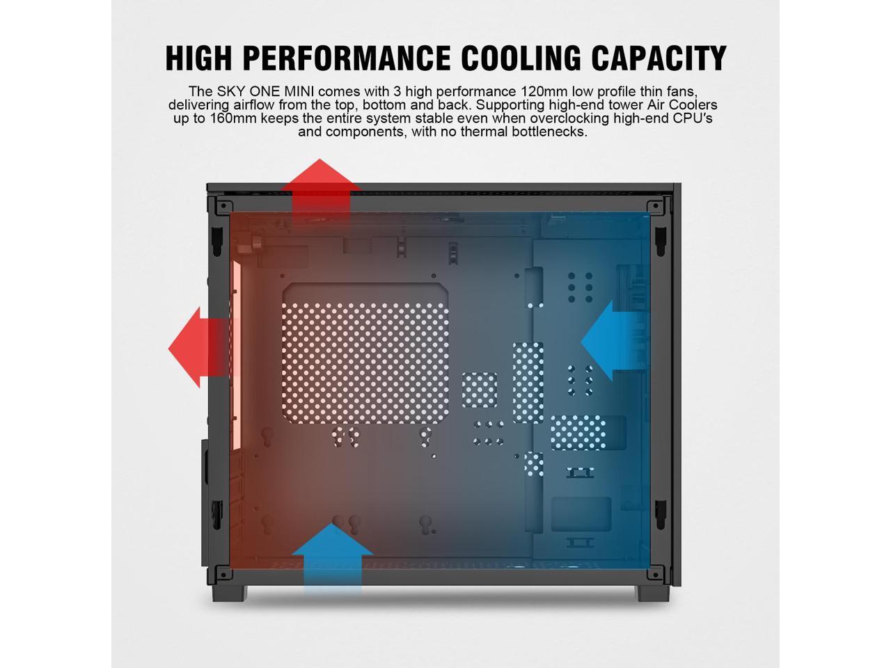 MONTECH SKY ONE MINI/ High Airflow / Fine Mesh / Tempered Glass ITX ...