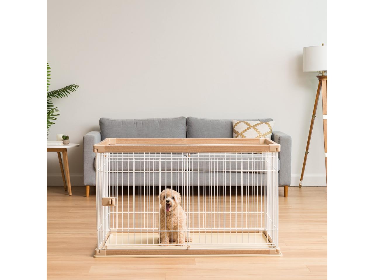 IRIS Large Wire Open Pet Pen, Brown/White