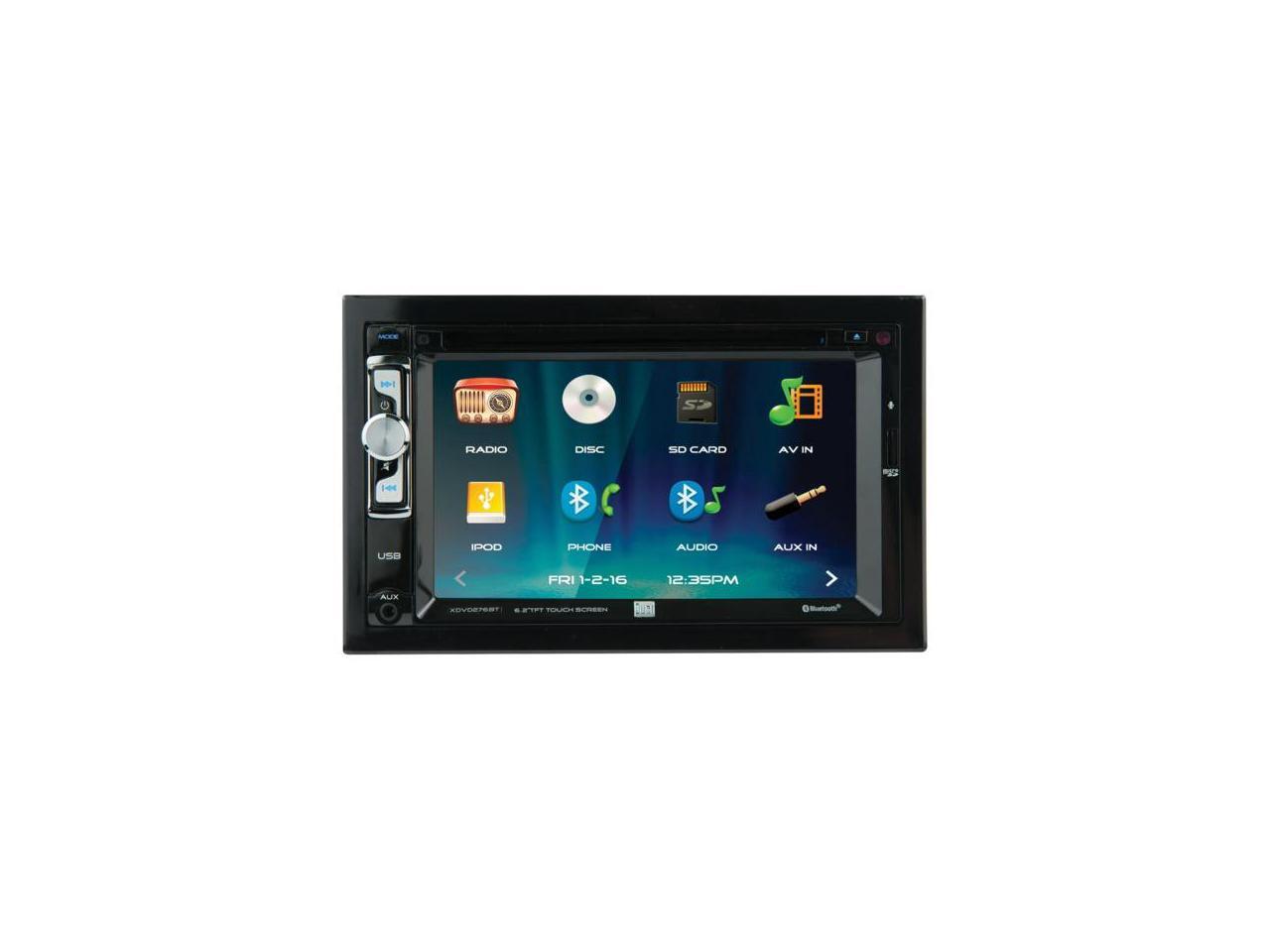 Dual XDVD276BT 6.2" LCD Touch Screen Double Din Car Stereo