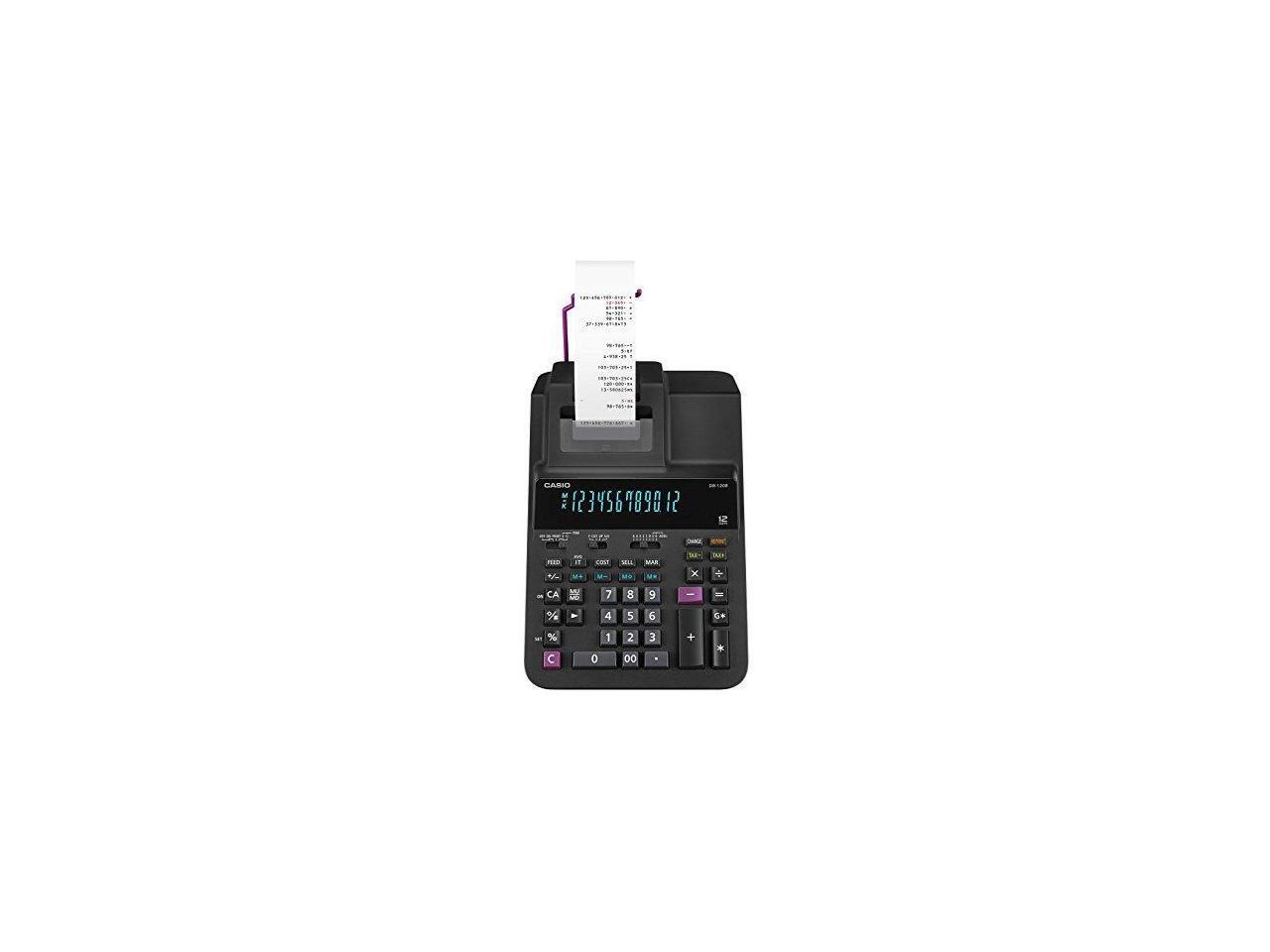 Casio DR120RBK 12Digit Desktop Printing Calculator