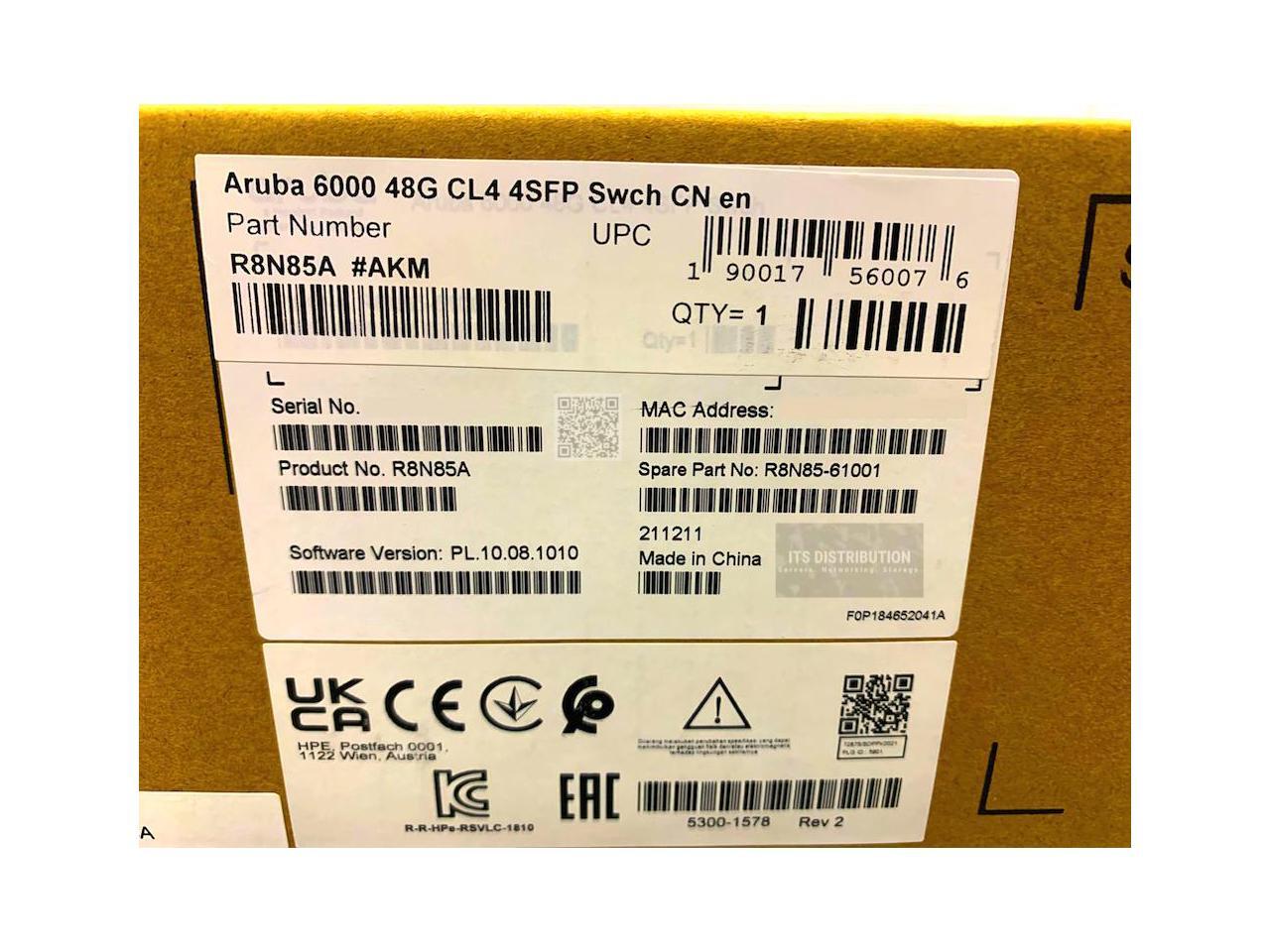 HPE Aruba 6000 R8N85A#ABG 48G Class4 PoE 4SFP 370W Switch - Newegg.ca