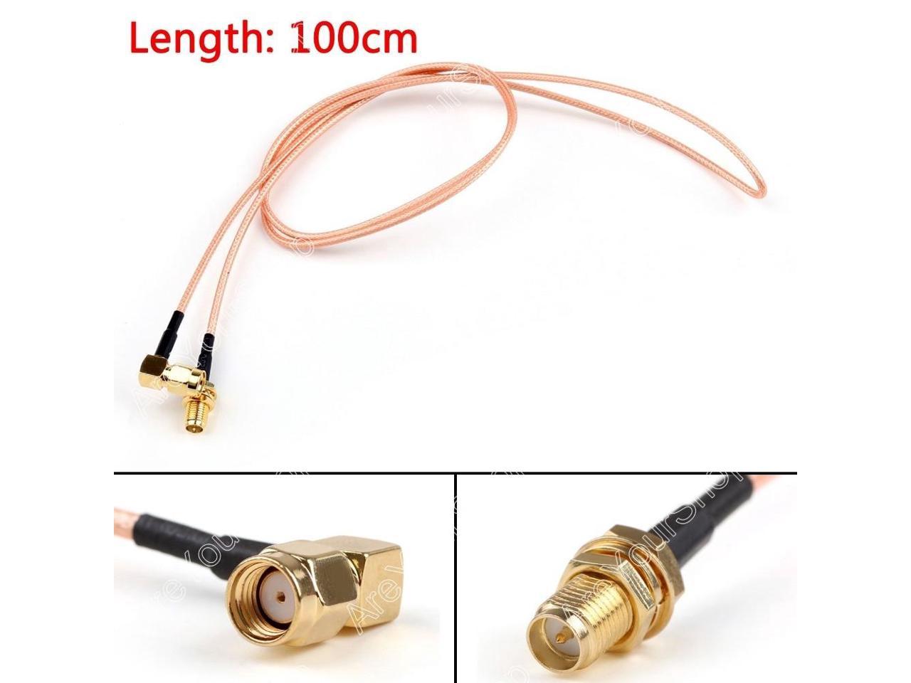 90 degree SMB female jack double right angle RG316 Coax Pigtail Cable 20cm 3ft " 