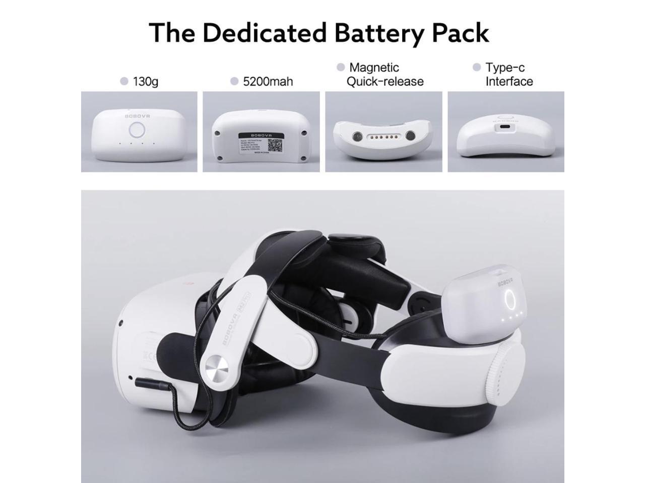 BOBOVR M2 Pro Battery Pack Head Strap for Meta/Oculus Quest