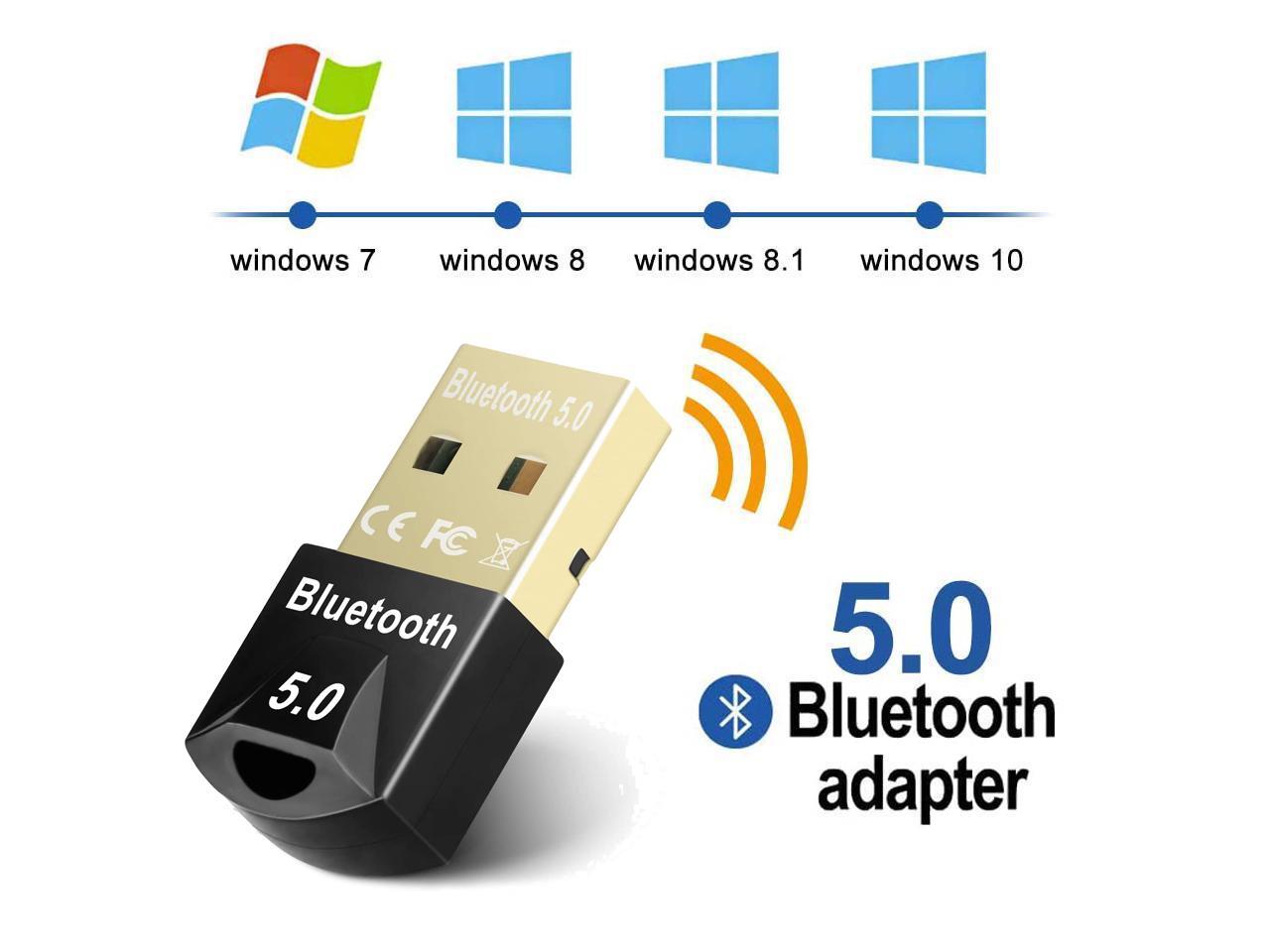 HYFAI Bluetooth V4.0 USB Dongle Adaptor for PC with Windows 10,8 Vista Plug & Play and Support BT Headphones 7 Speakers XP Mouse Canadian Seller