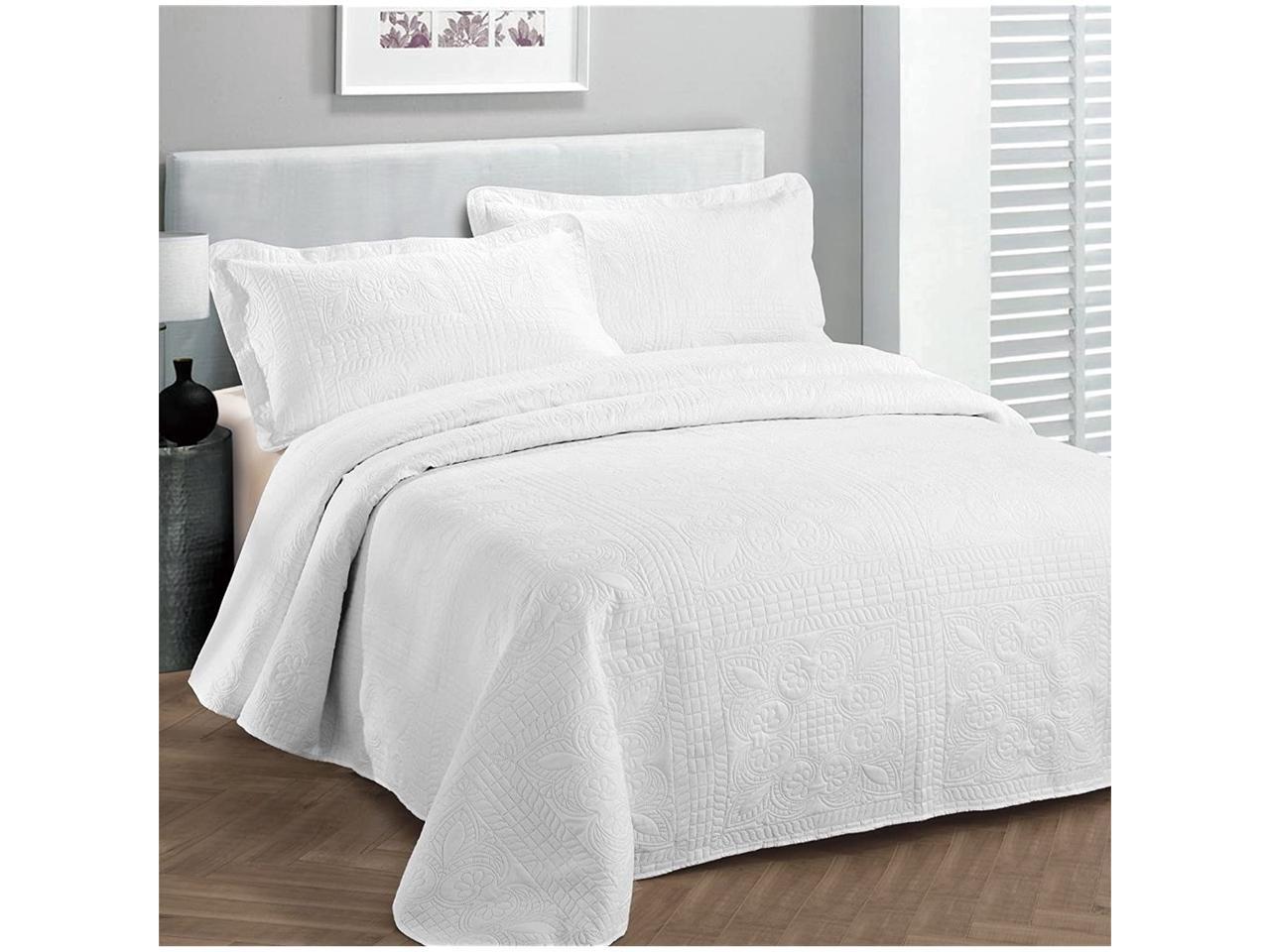 Fancy Collection Luxury Bedspread Coverlet Embossed Bed Cover Solid