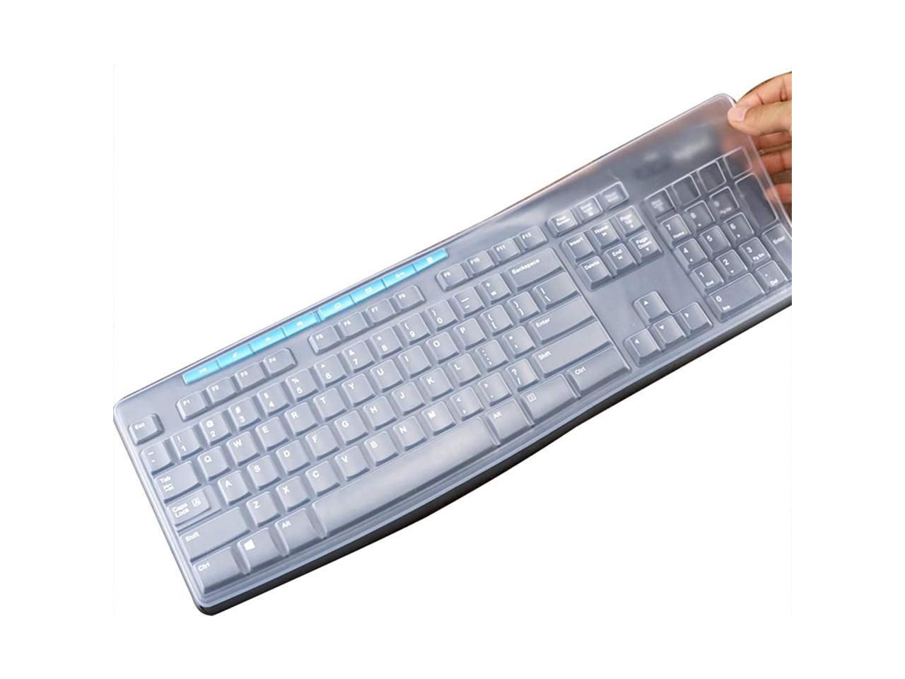 Ultra Thin Soft Keyboard Silicone Protector Skin for Logitech K200 MK200 K260 MK260 K270 MK270 Keyboard Clear 