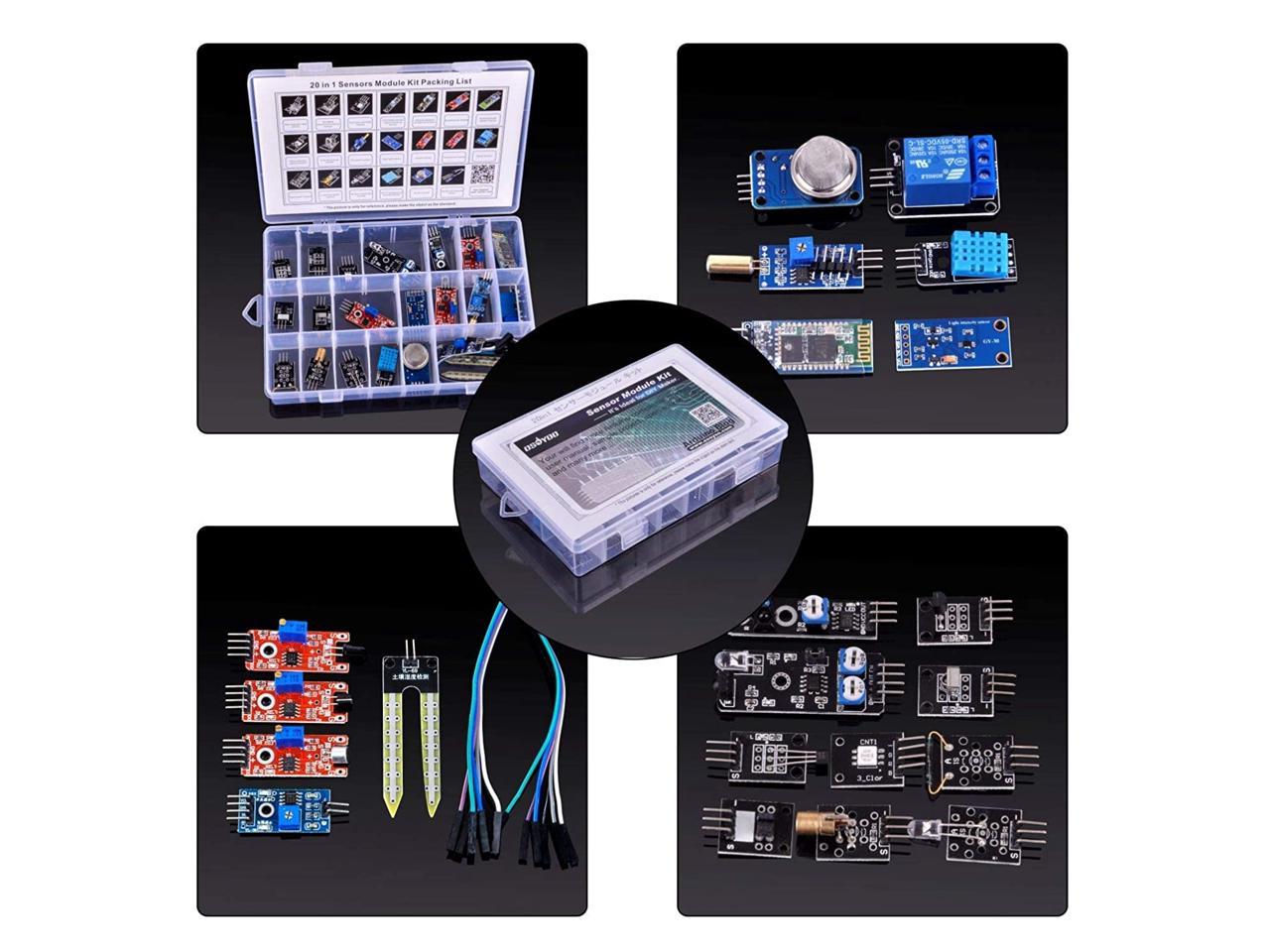 OSOYOO 20 in 1 Sensor Modules Kit w/ HC06 Bluetooth for Arduino UNO R3 Mega2560 