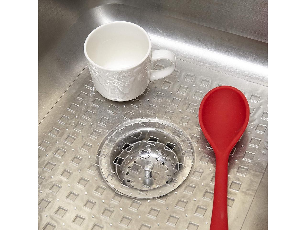 Sink Mat Small Crystal Clear PVC Sink Protector by Better Housewares (Size 12.5 X 11 X 1