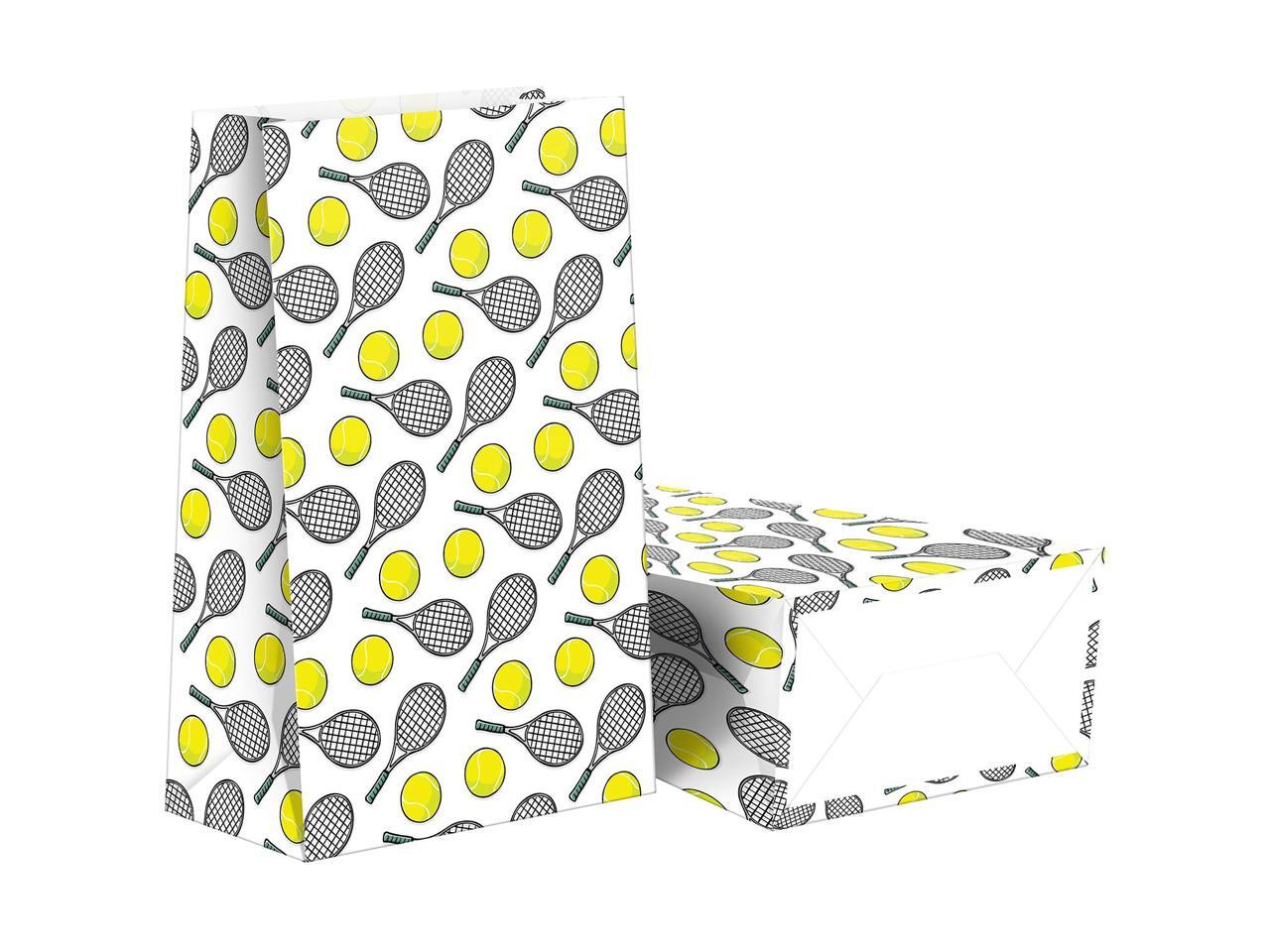 24 Pack Tennis Party Candy Favor Bags with Stickers, Tennis Goodie Gift