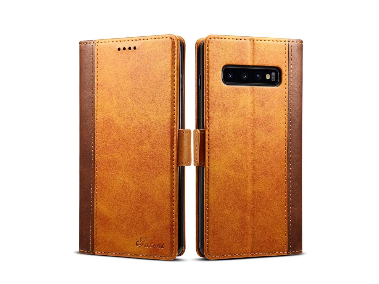 Cover for Leather Kickstand Extra-Protective Business Card Holders Cell Phone Cover Flip Cover Samsung Galaxy S10 Plus Flip Case 