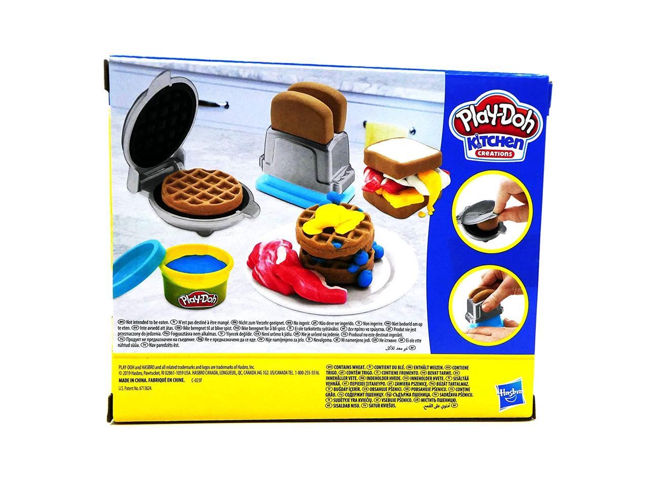 PlayDoh Kitchen Creations Breakfast Toast Waffles Set