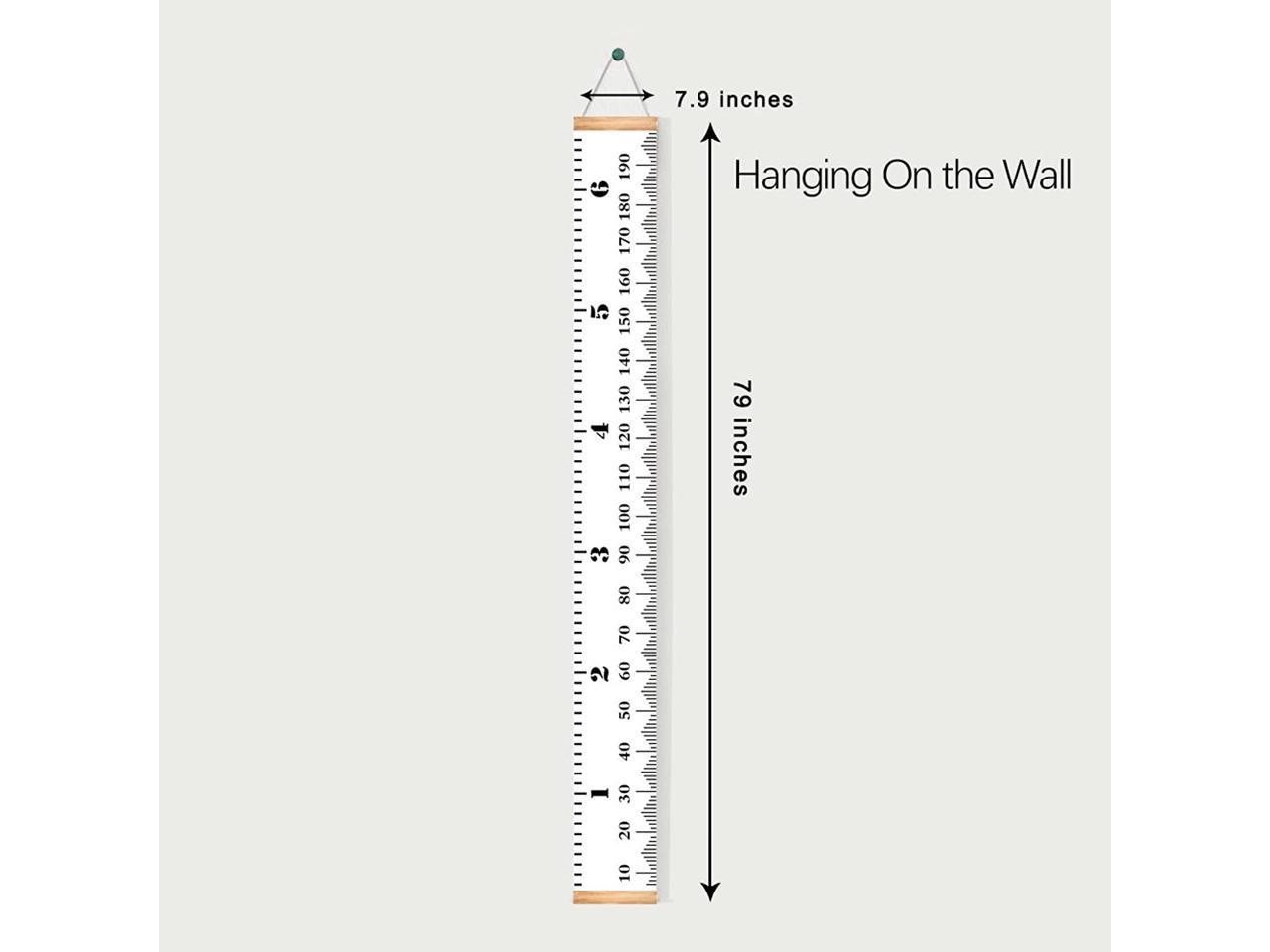 MIBOTE Baby Growth Chart Handing Ruler Wall Decor for Kids Canvas Removable H... 