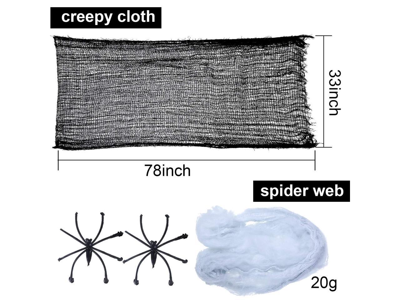 3 Pieces Black Creepy Cloth Scary Gauze Cloth Doorways with 2 Pieces ...