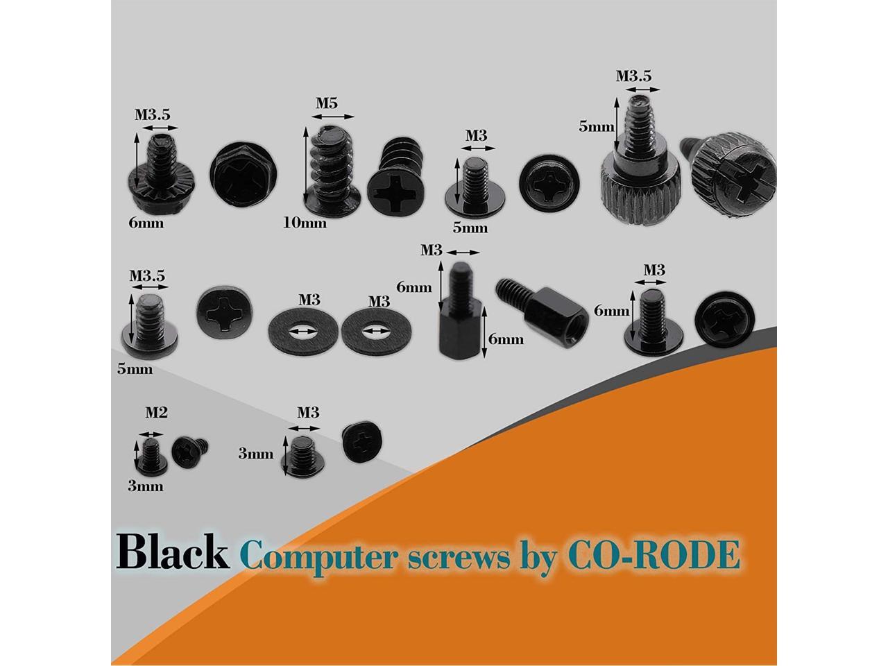 CORODE 340pcs PC Computer Screws Standoffs Assortment Kit for Hard