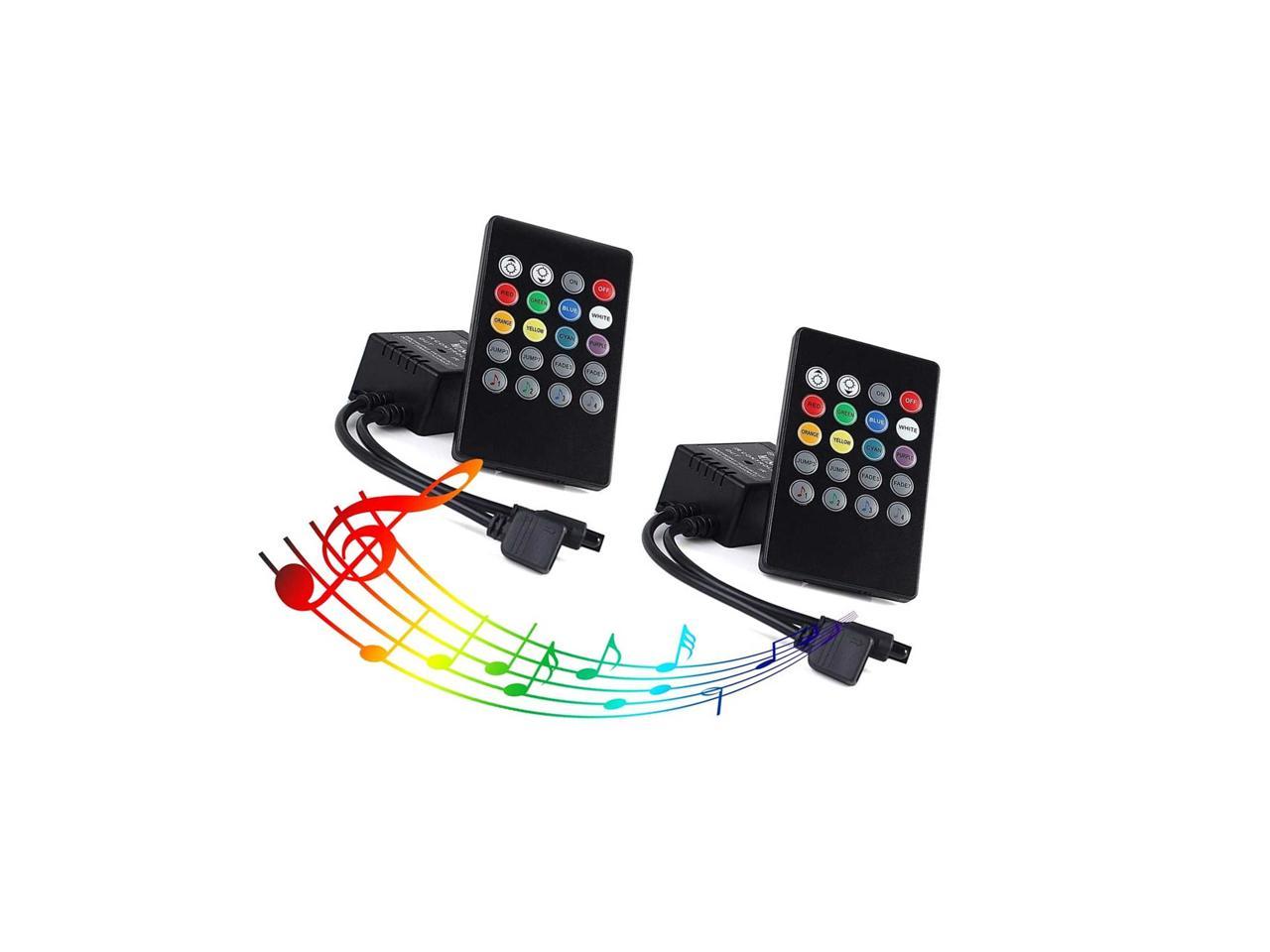 Music Controller 20 keys IR Remote Sound Sensor For 5050 3528 5630 RGB LED Strip 