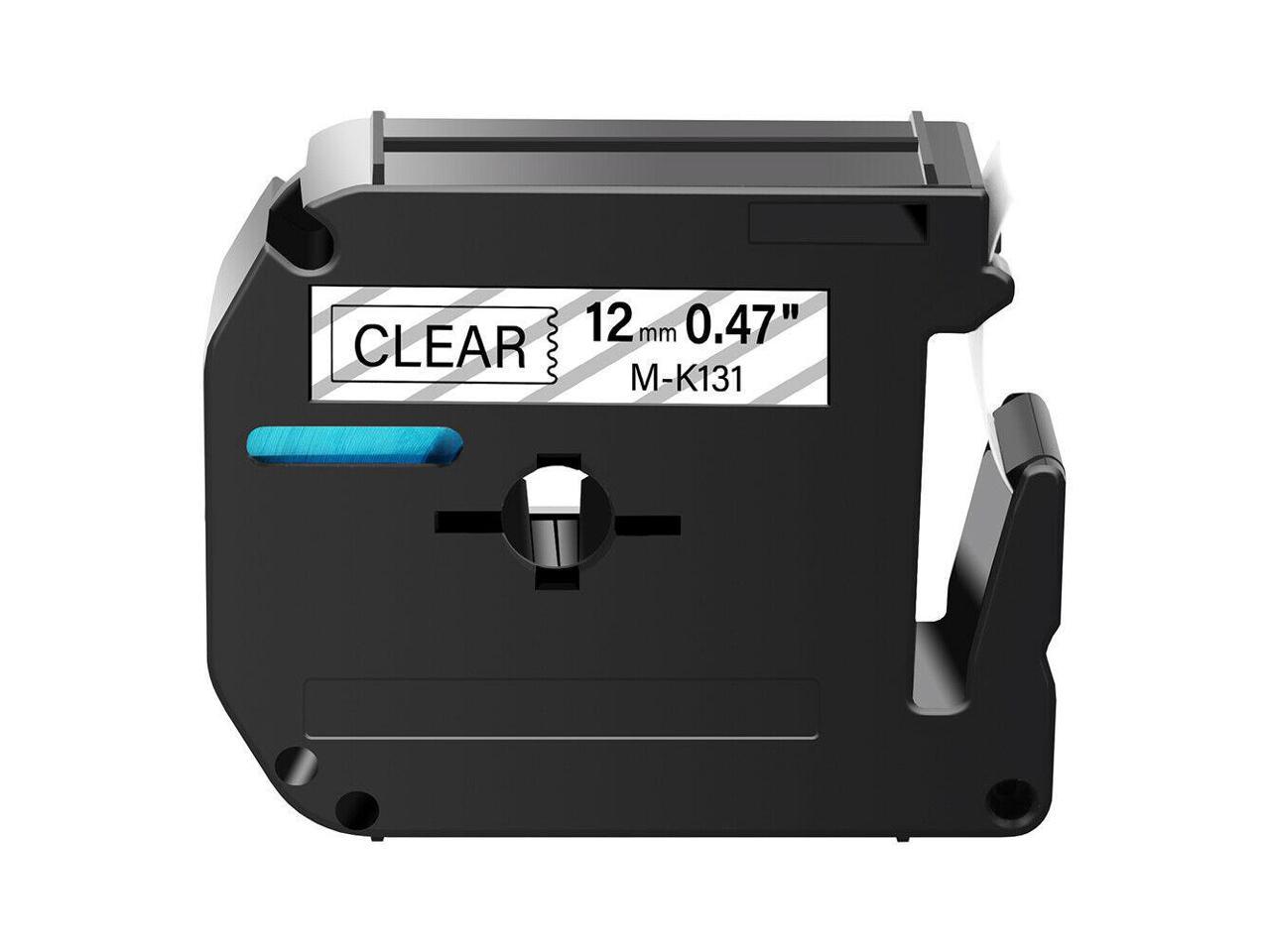 Black Print on Clear Compatible for Brother P-touch Label M-K131 M131 Tape PT-65 