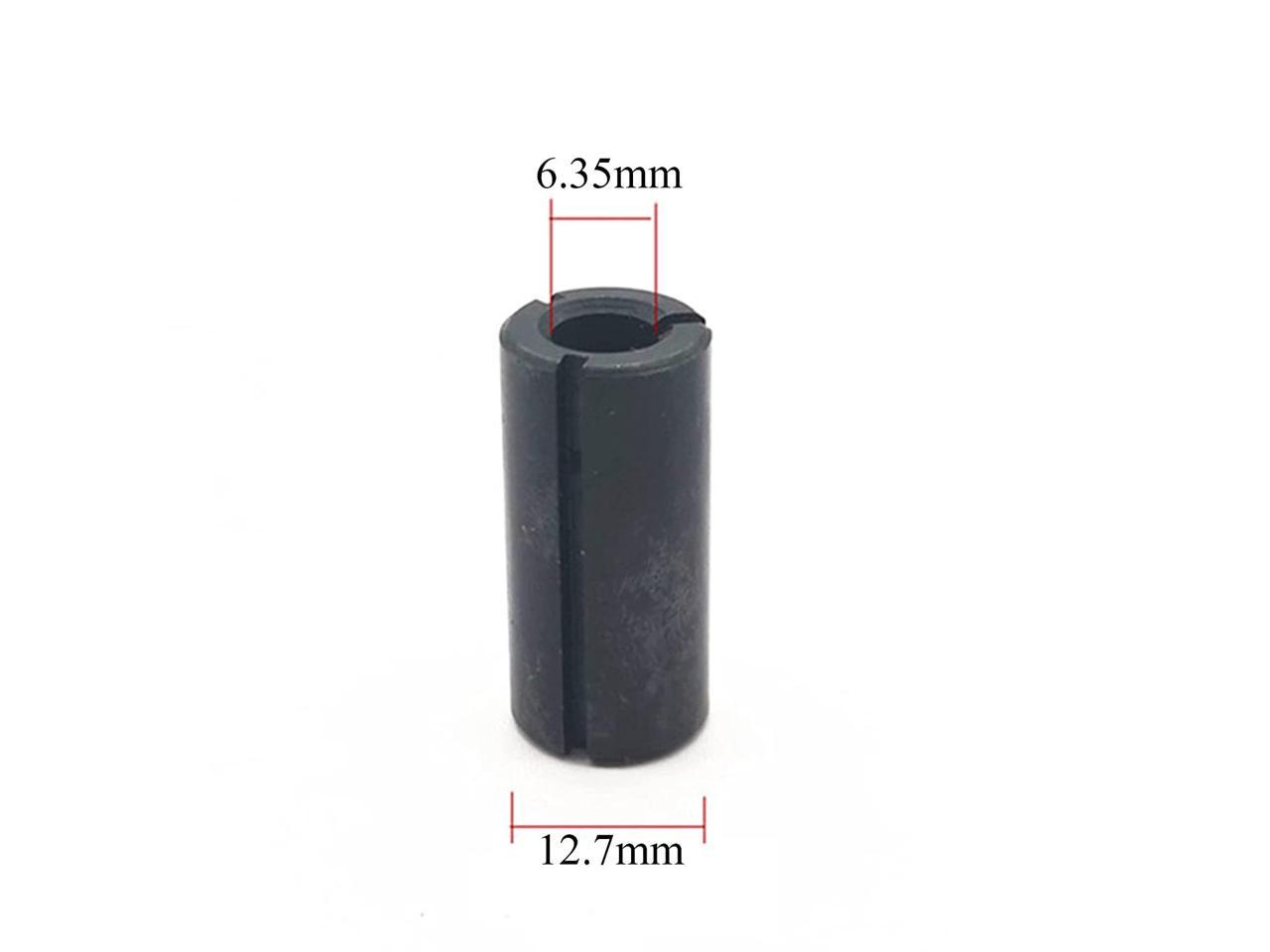 A3 Carbon Steel Black 1pc 1/2" to 1/4" Router Collet Reduction Sleeve Tool Bit 