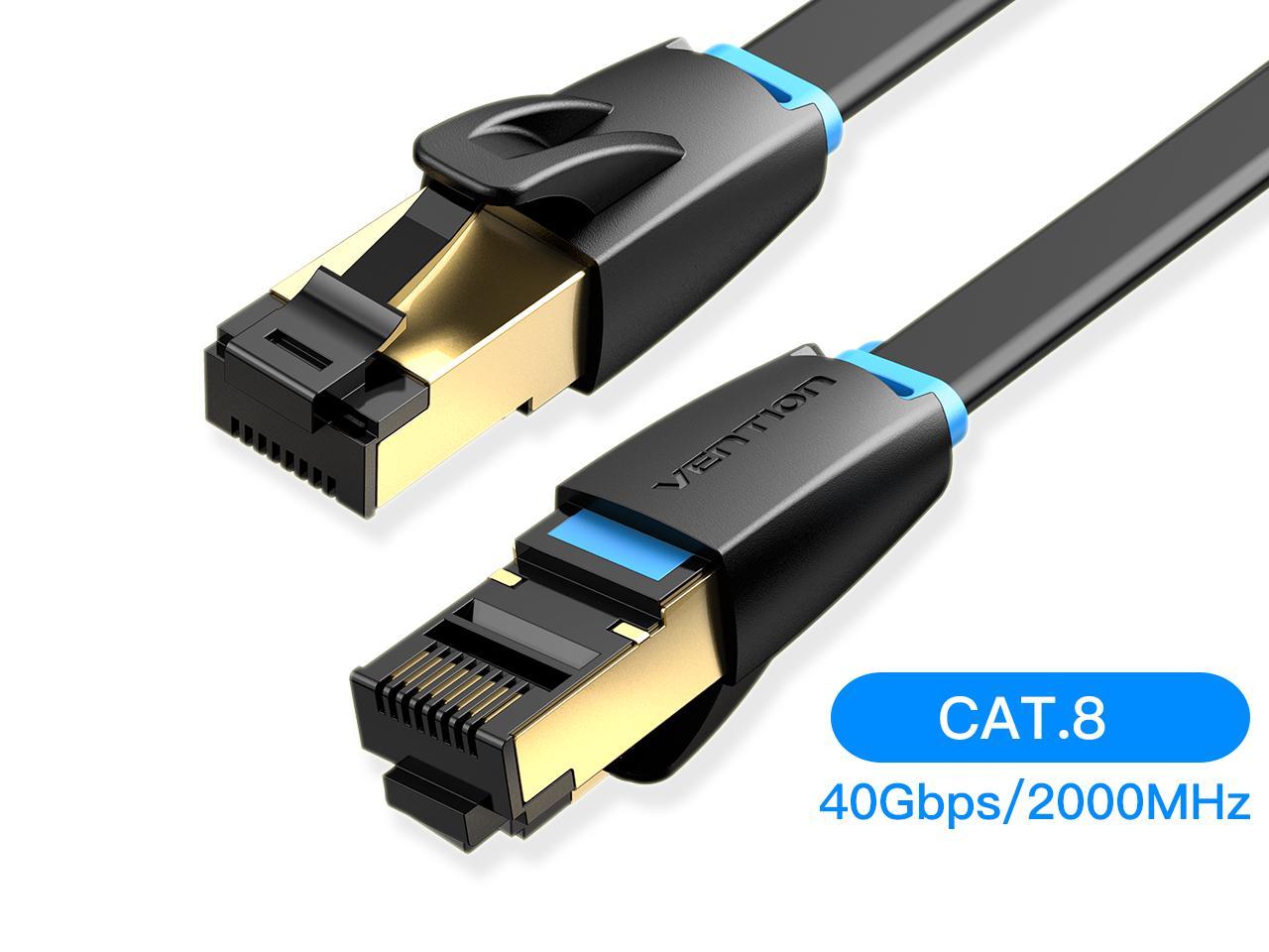 Smart TV Router 6 Feet High Speed CAT8 LAN Network Cable for Game Consoles BlueRigger RJ45 CAT 8 Ethernet Cable 40Gbps, 2000MHz, CAT8 Ethernet Cable