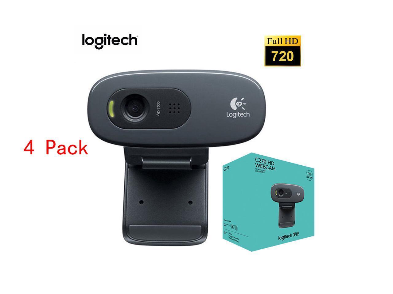4 Pack)New Original Logitech HD Video Chat 720P Webcam Built-in Micphone Web Camera for Computer laptop Web Chat Camera -
