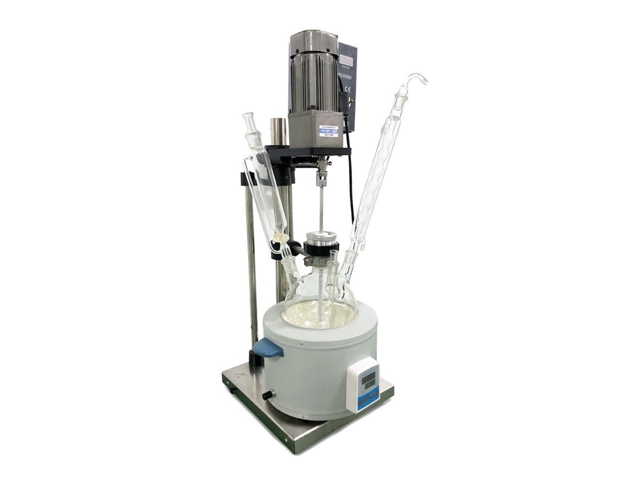 Lab 3L Glass Reactor HNZXIB single layer transparent vacuum negative