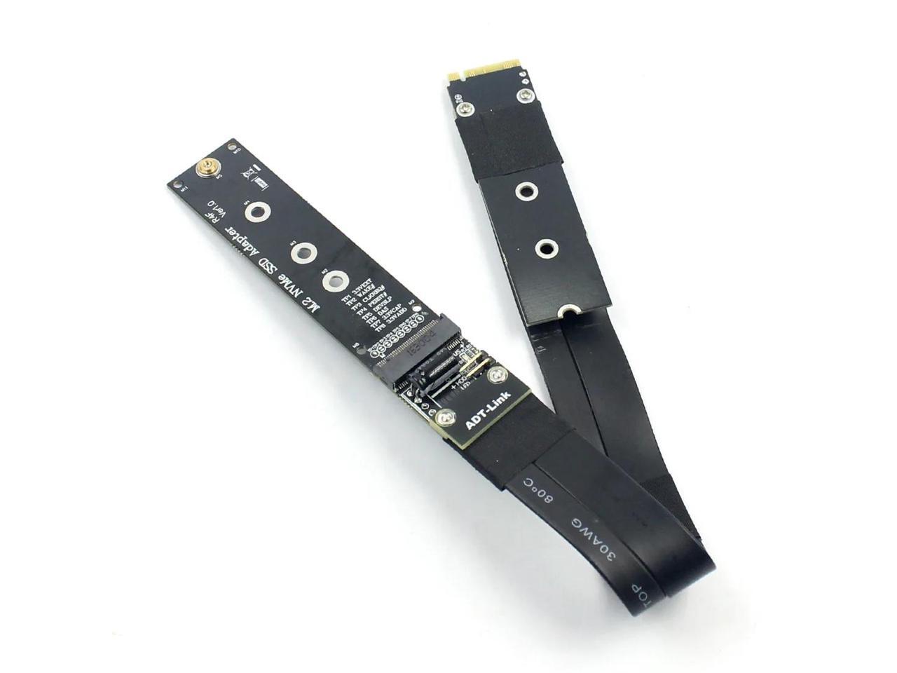 M.2 NVMe SSD Solid State Drive Extension Cable Riser Card Support M2 M Key PCI-E 3.0 x4 4 pcie 4X Full Speed ADT 32G/BPS R44SF 60cm 