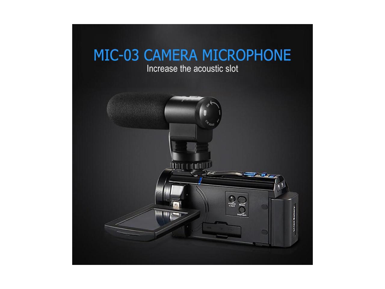 Camera External Stereo Video Recording Microphone For Interview For