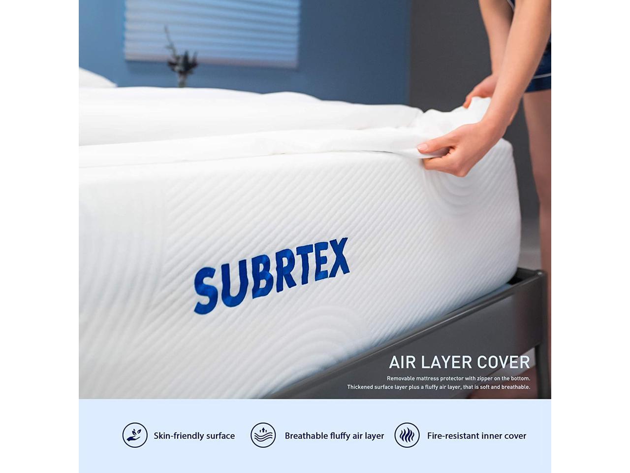 Subrtex 8 Inch Mattress HighDensity Gel Memory Foam Mattress with