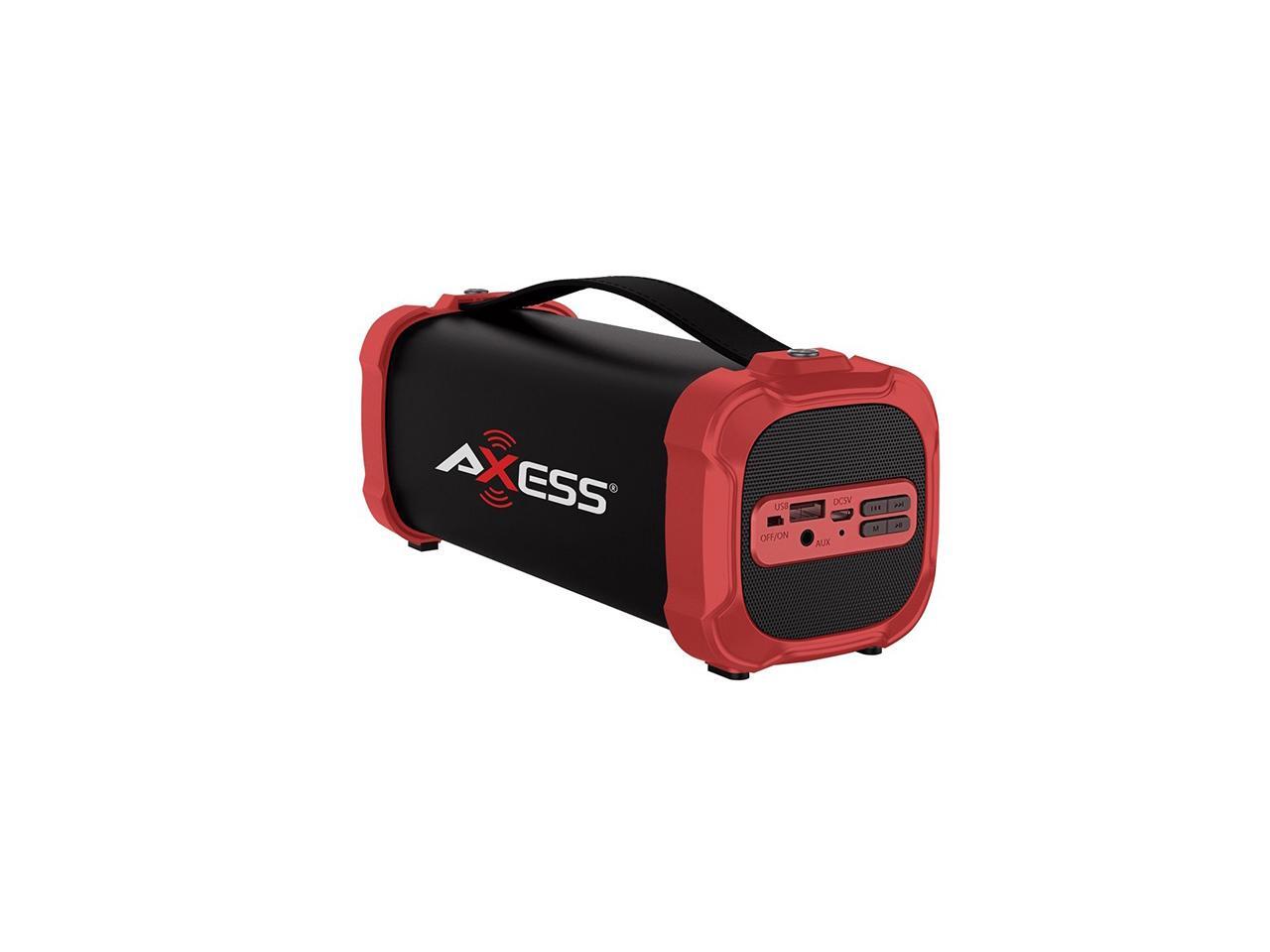 Axess SPBT1073RD Bluetooth Media Speaker with USB, SD, FM Radio