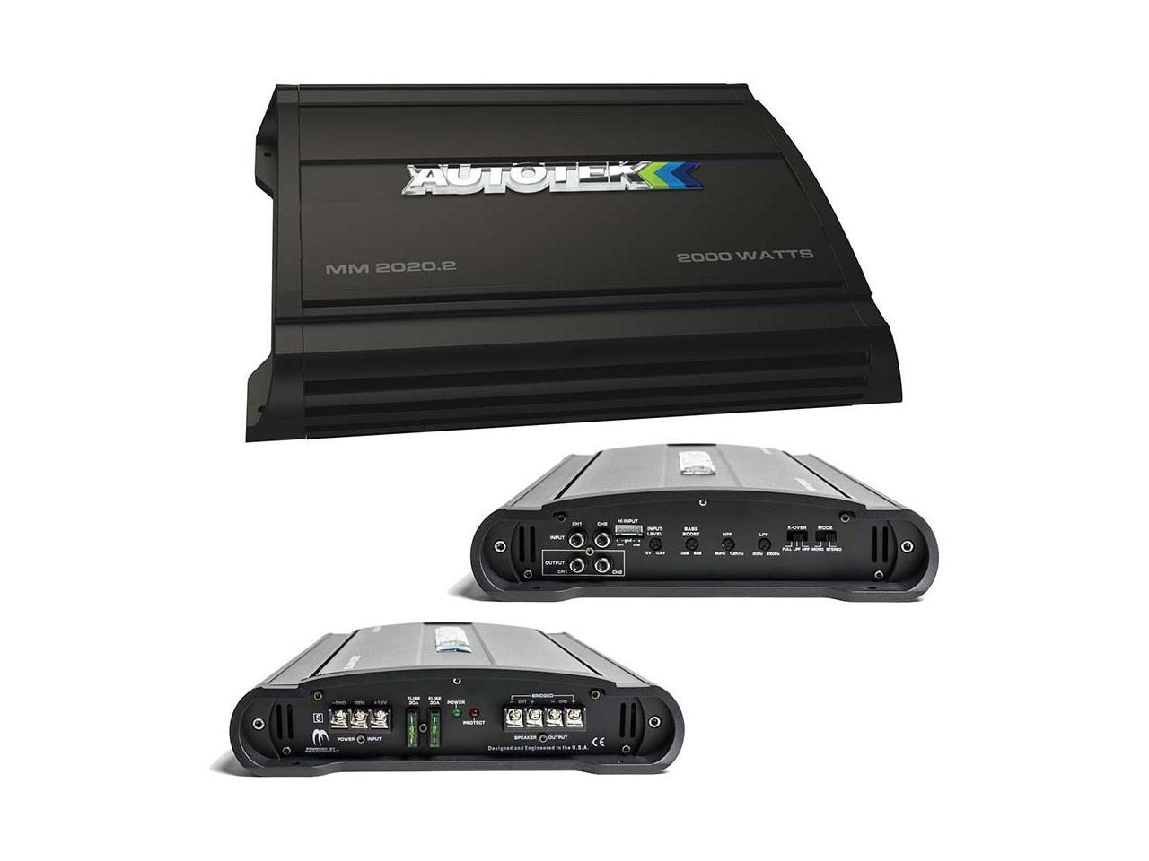 Autotek MM2020.2 Mean Machine 2000W 2 Channel Bridgeable Amplifier Car ...