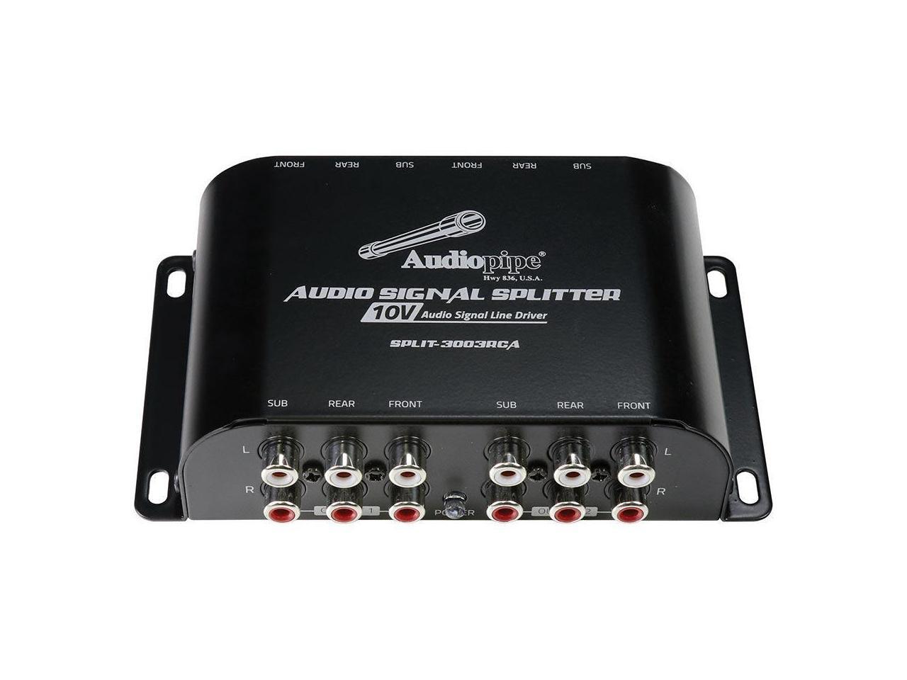Audiopipe MultiAudio Signal Splitter Amplifier 3 Rca Outputs W/ Built