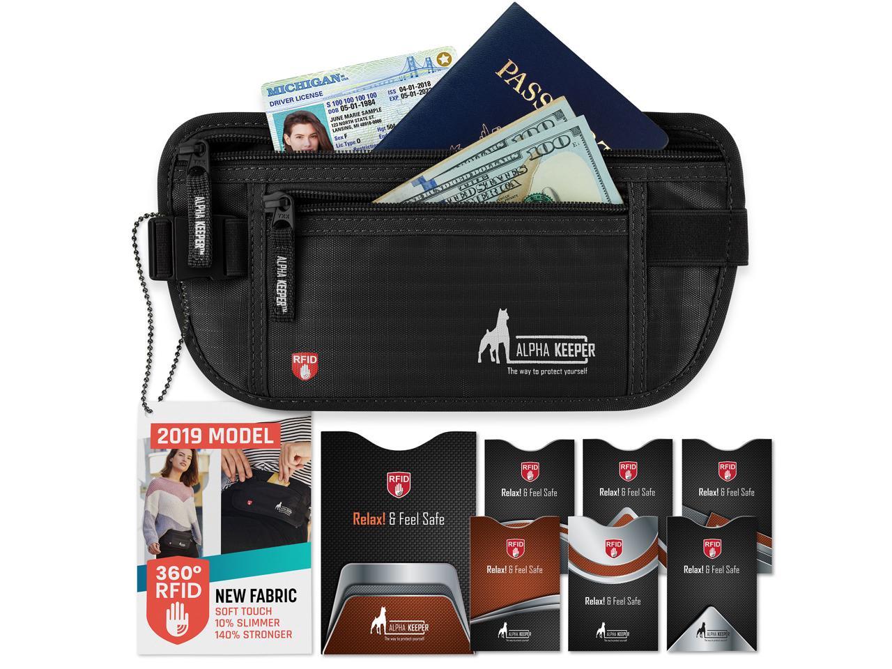 alpha keeper rfid money belt for travel