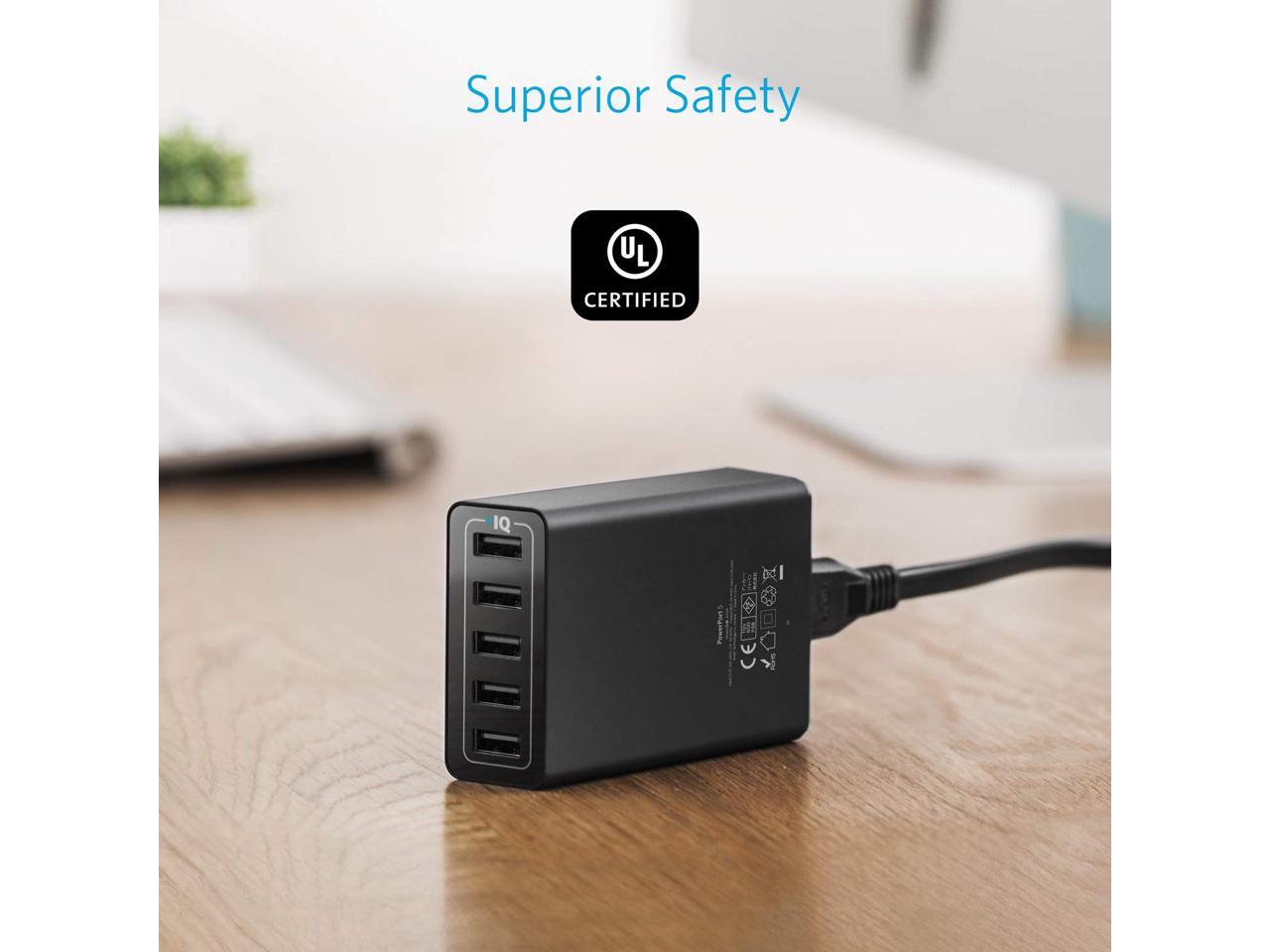 anker 40w 5 port charger