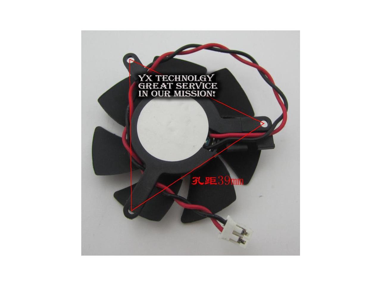 video card fan Graphics card fan 46mm diameter 39mm pitch 2.0 Terminal Cable length 11cm