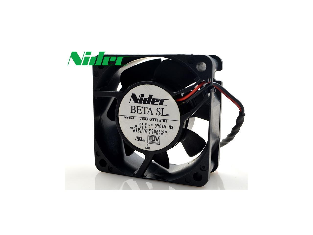 Nidec D06A-24TS8 01 24V 0.15A 6CM 60*60*25MM 6025 2-wire Dual Ball ...