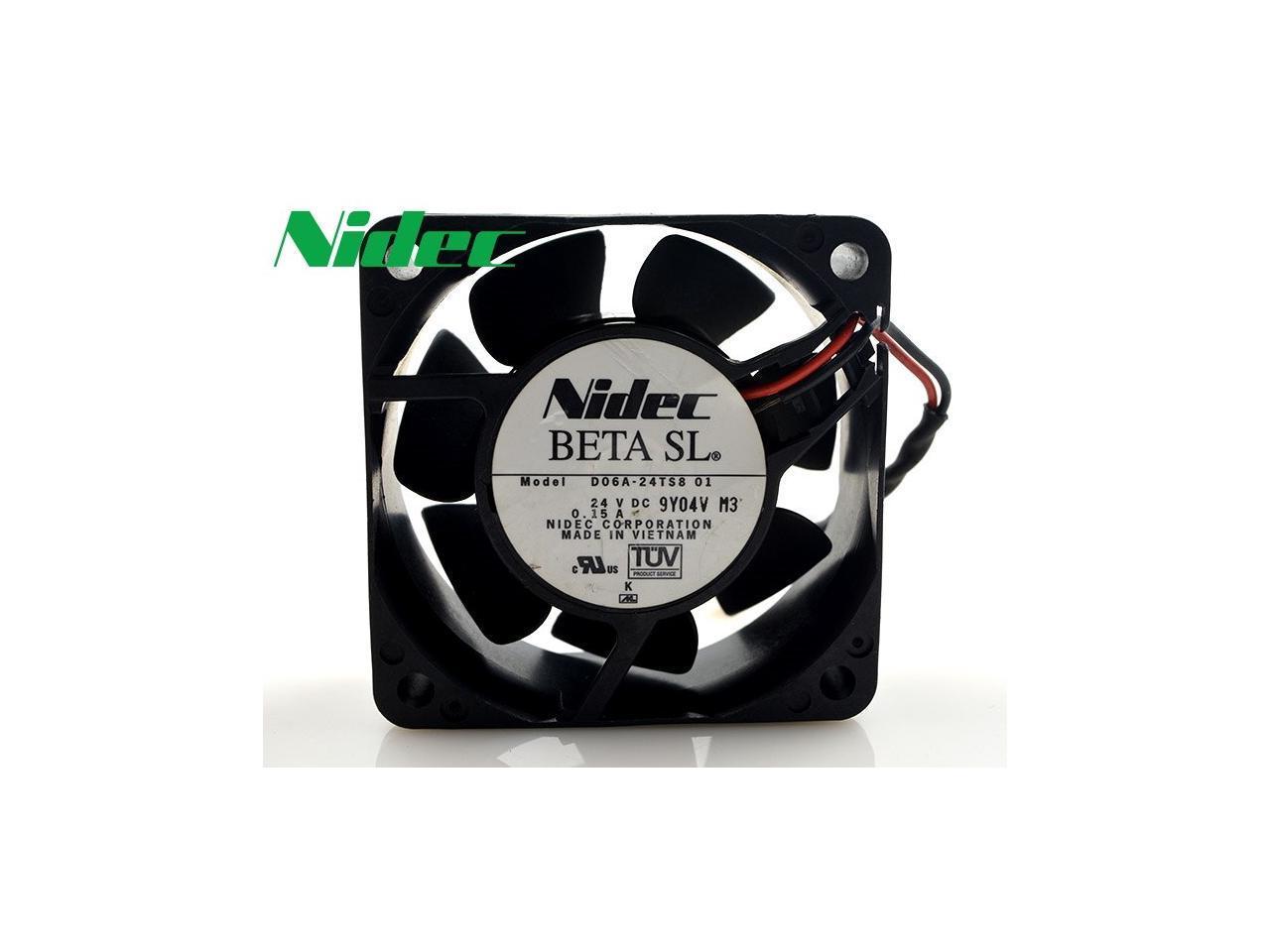 Nidec New Original D06A-24TS8 01 24V 0.15A 6CM 60*60*25MM 6025 2-wire ...