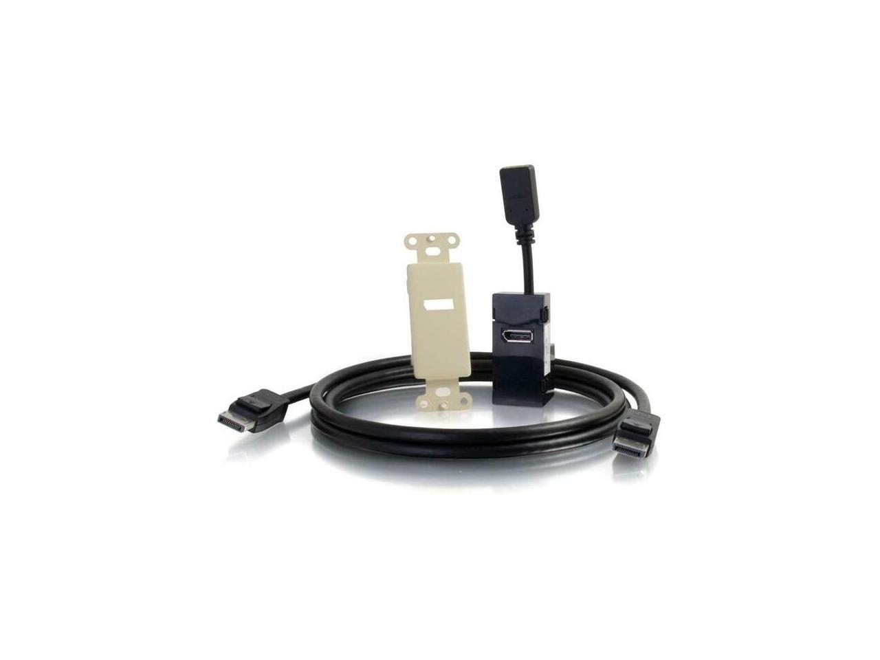 C2G 29444 DisplayPort to HDMI Active Adapter Wall Plate Ivory