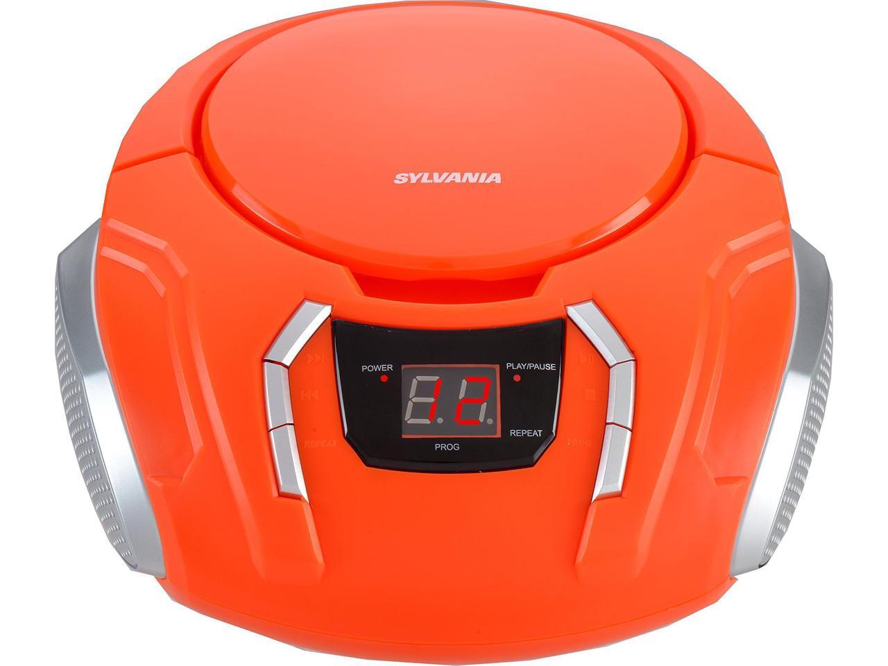 SYLVANIA(R) SRCD261BORANGE Portable CD Player with AM/FM Radio