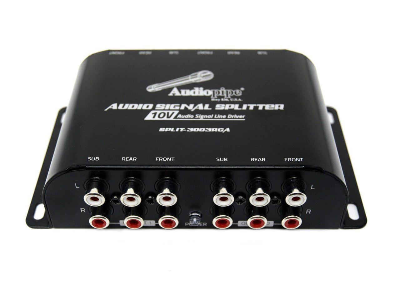 Audiopipe MultiAudio Signal Splitter Amplifier 3 Rca Outputs W/ Built