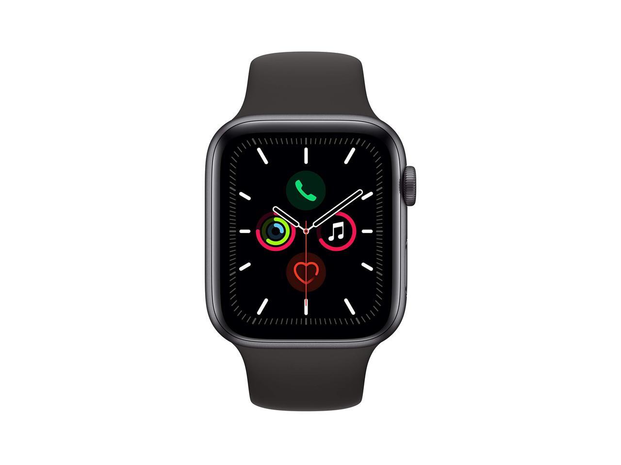 Apple Watch Series 5 (GPS + Cellular, 44mm) - Space Gray Aluminum Case with  Black Sport Band Space Gray Aluminum with Black Sport Band - Newegg.com