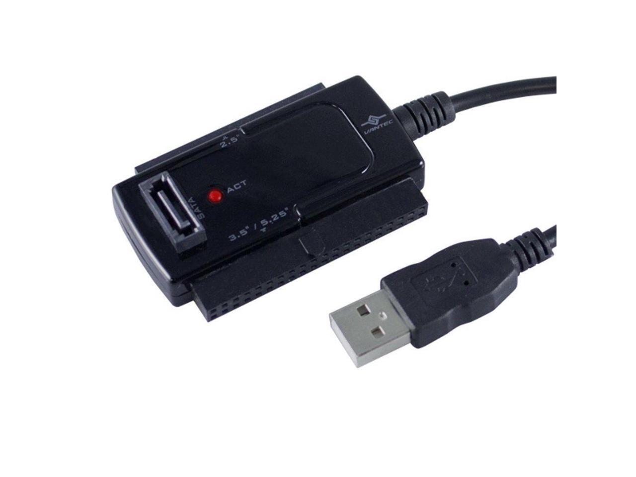 Vantec cb isatau2 sata ide to usb 2 0 adapter supports 2 5 inch 3 5