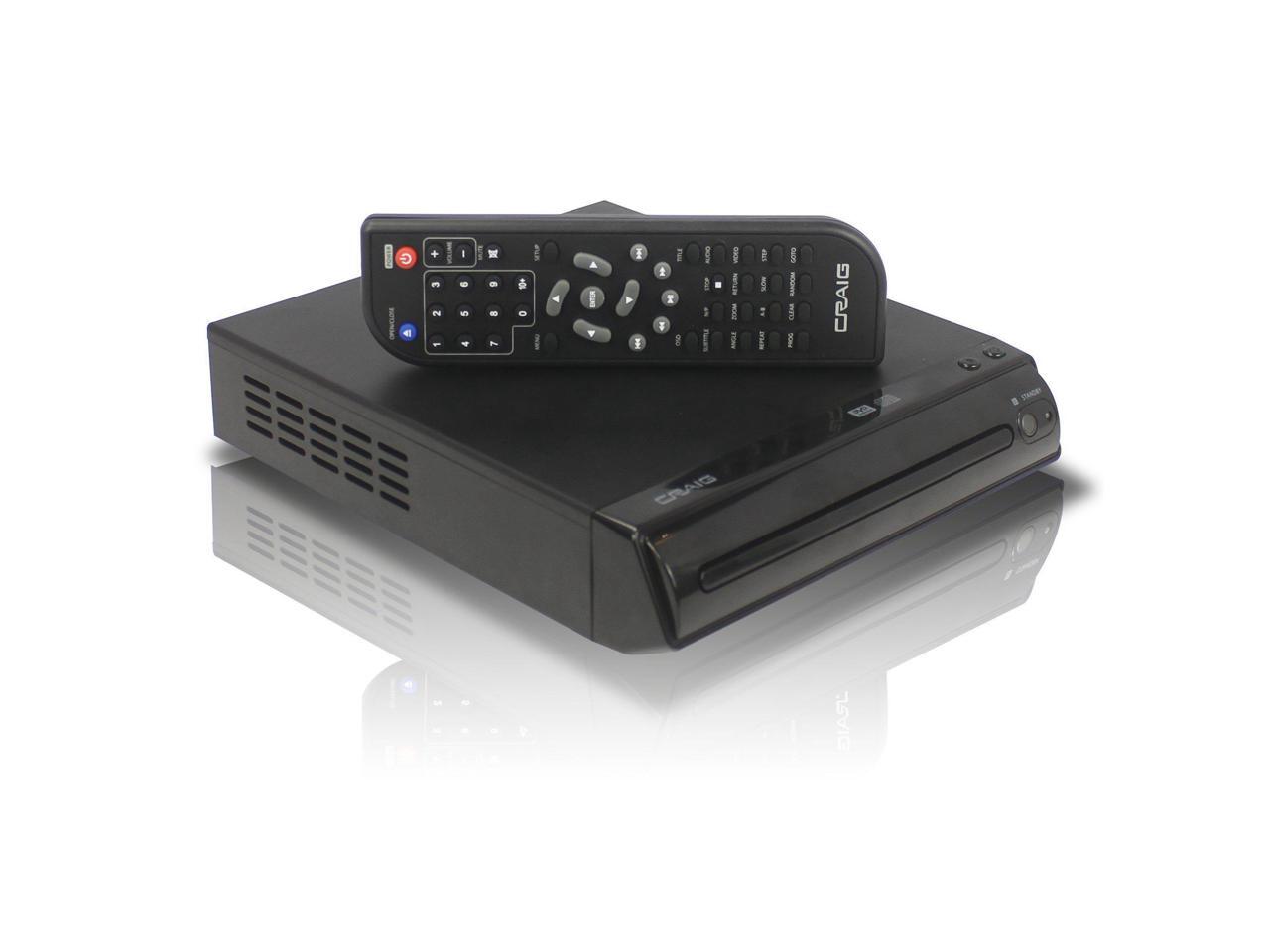 CRAIG CVD401A Compact HDMI DVD Player with Remote in Black