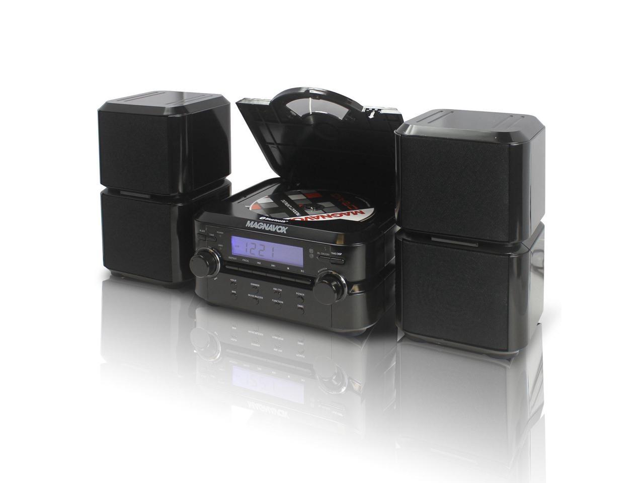 Magnavox Mm435 Black 3Pc Cd Shelf Stereo System Am Fm Radio