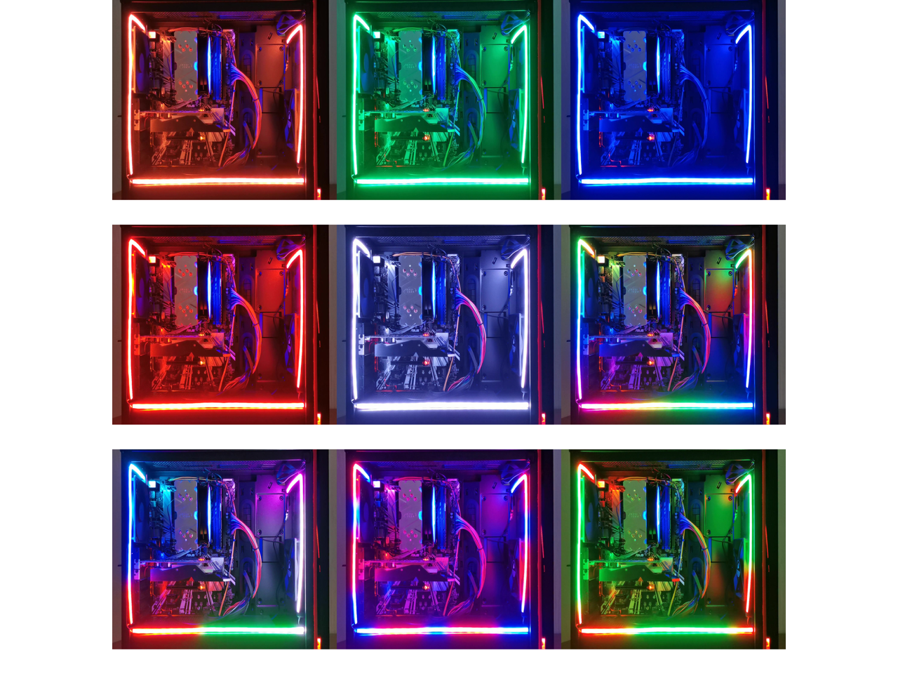 Airgoo NEON Addressable RGB PC LED Light Strips, 2x15.7inch WS2812B