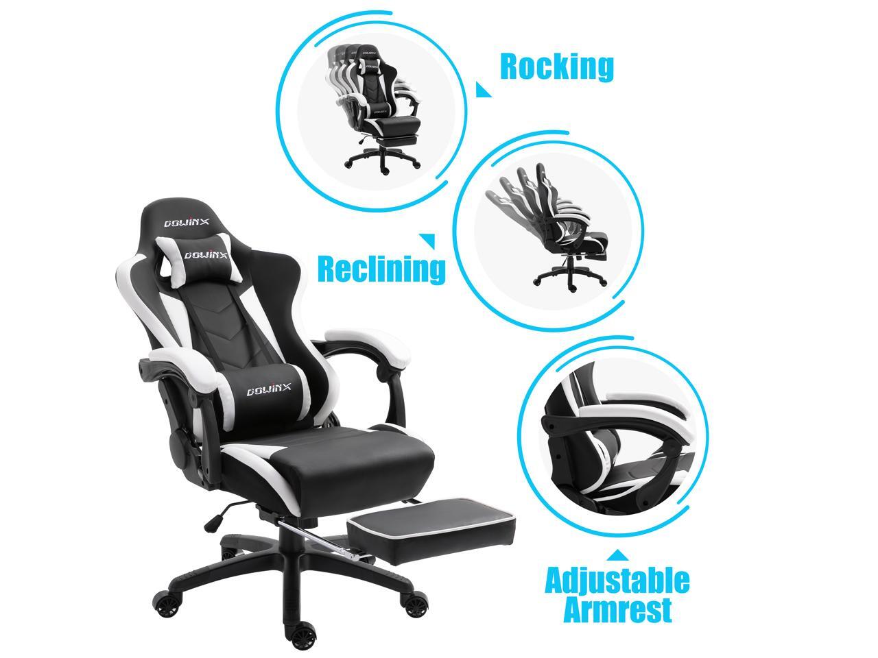 Dowinx Gaming Chair Ergonomic Racing Style Recliner with Massage Lumbar