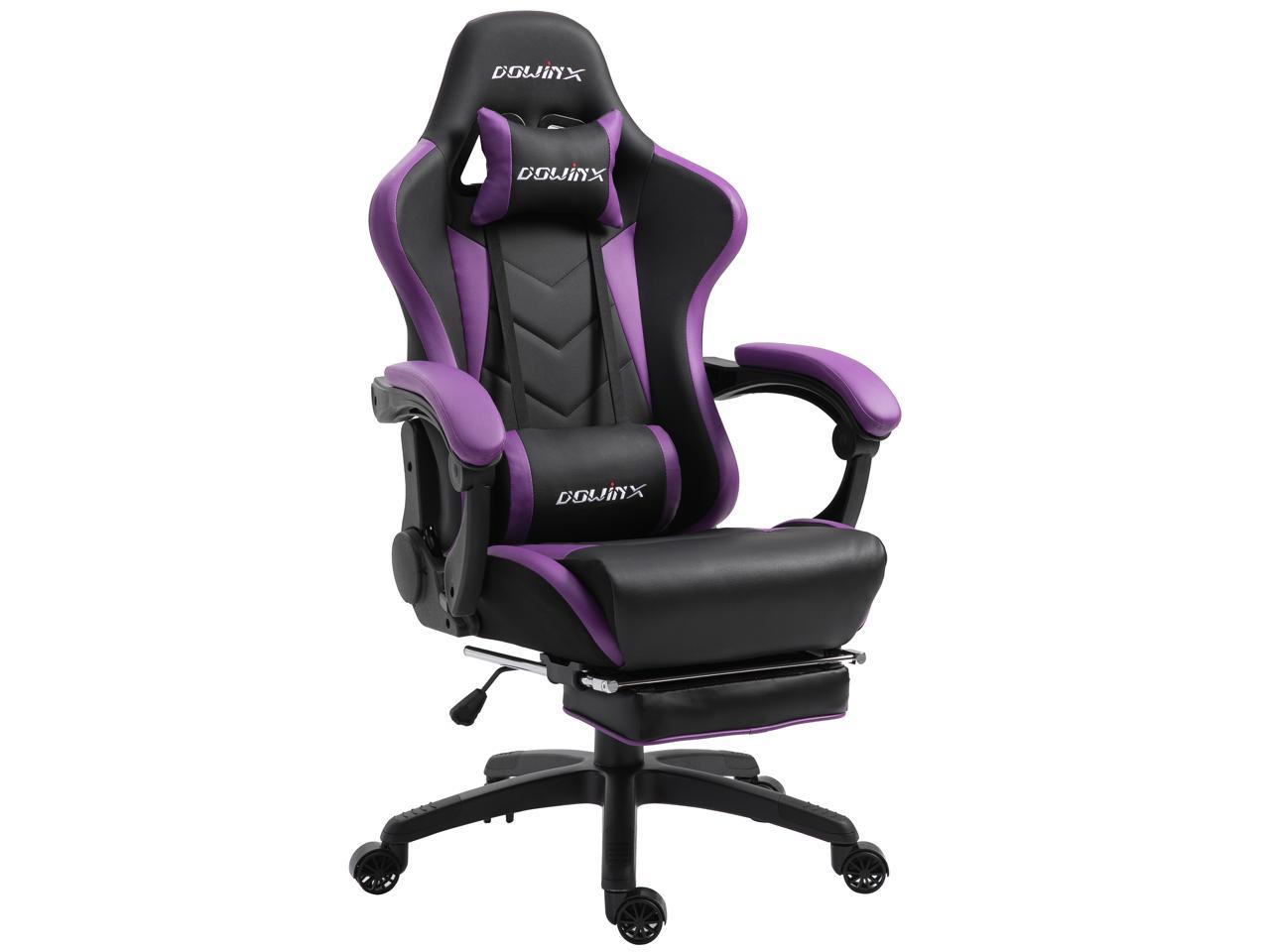 Dowinx Gaming Chair Ergonomic Racing Style Recliner Purple Newegg Com