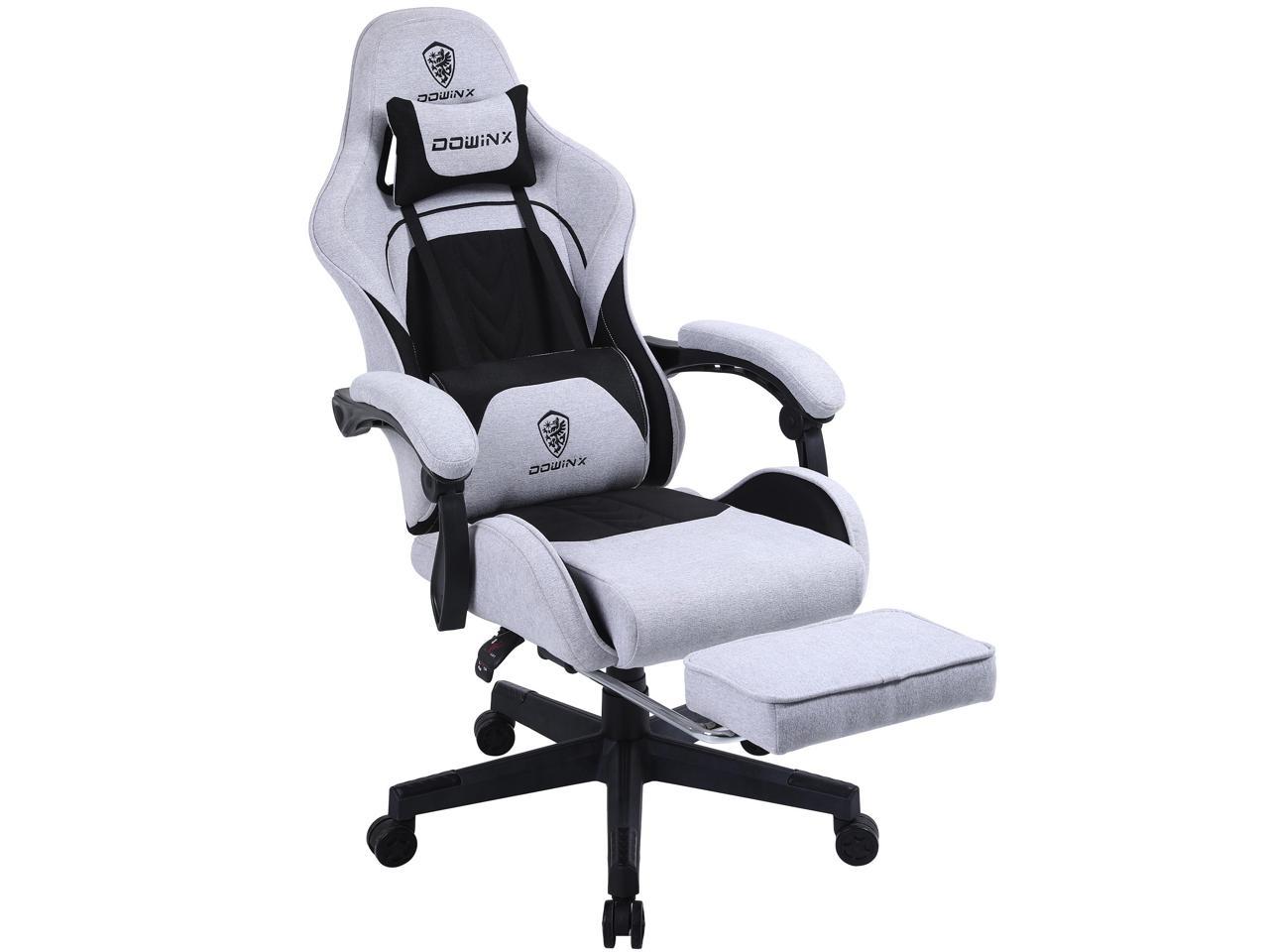 cloth gaming chair with footrest