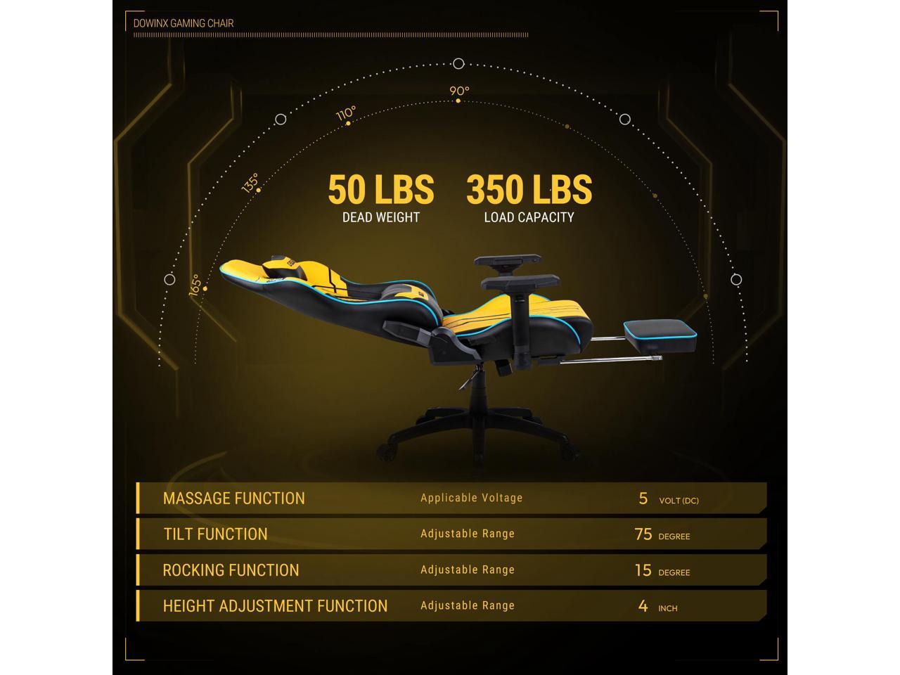 Dowinx Gaming Chair High Back Computer Chair with Footrest, Breathable