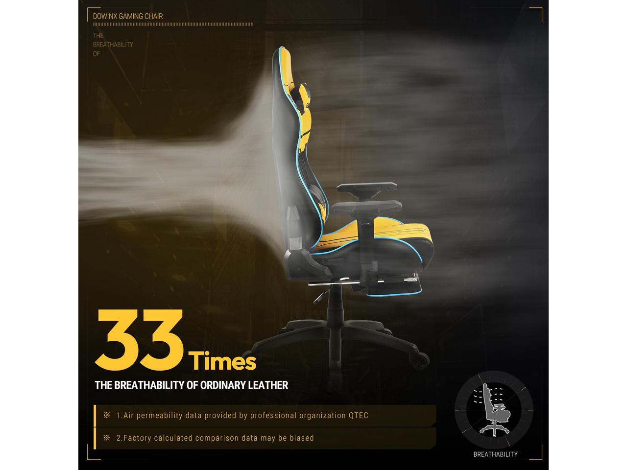 Dowinx Gaming Chair High Back Computer Chair with Footrest, Breathable