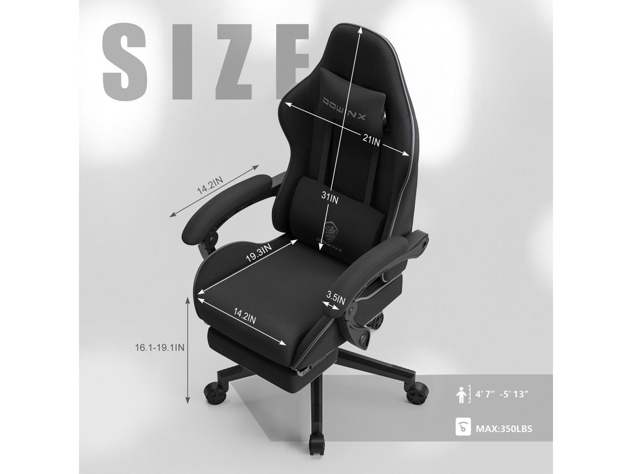 Dowinx Gaming Chair Fabric with Pocket Spring Cushion, Massage Game